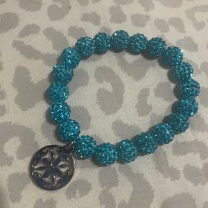 Blue rustic cuff bracelet